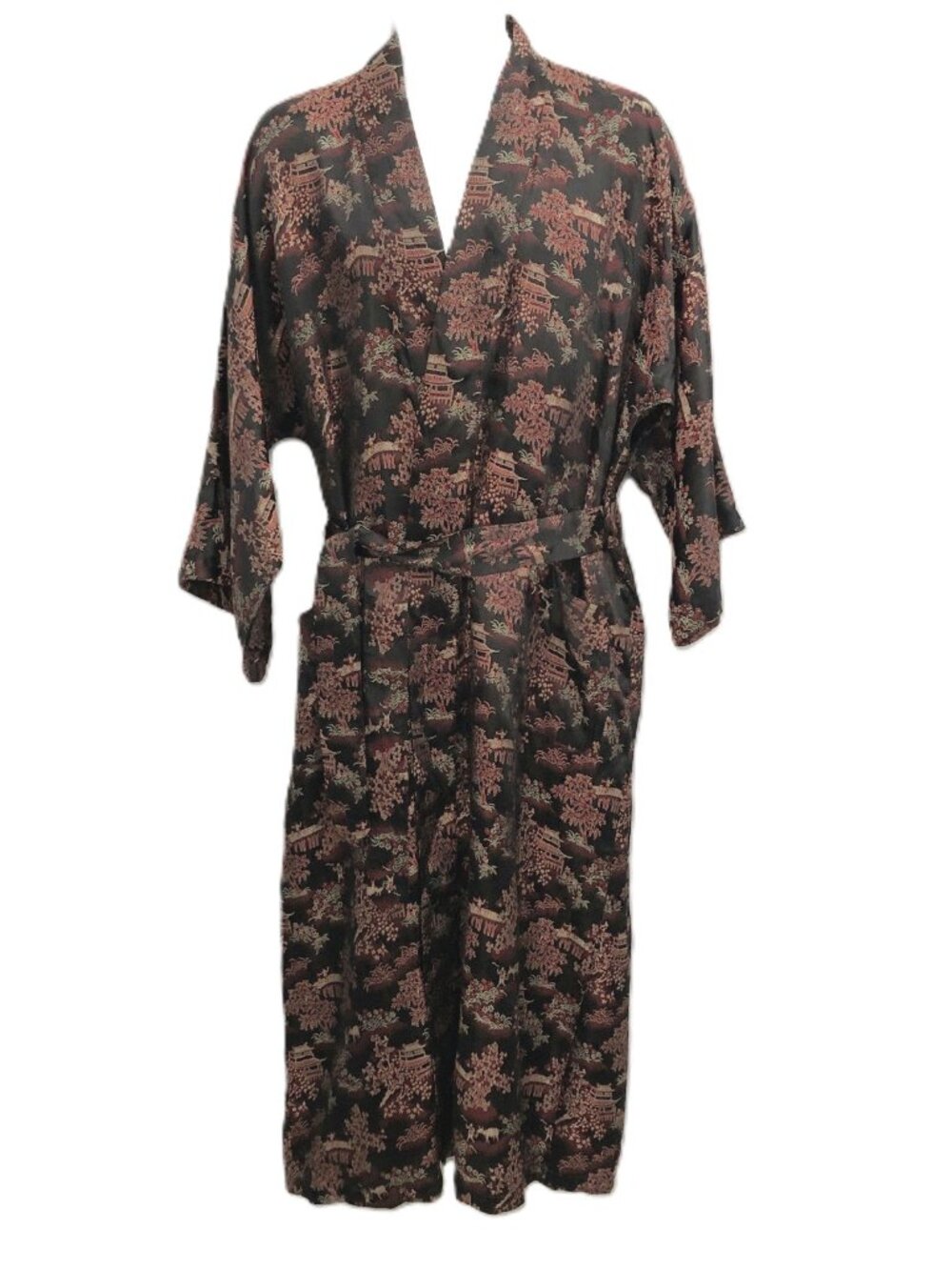 Vintage Shanghai Embroidered Health Kimono Robe Unisex